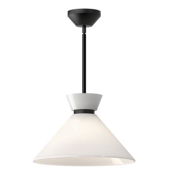 Elstead Lighting Halston ALM-HALSTON-P-M-BK Lampă cu pendul 1x60W/E27 IP20