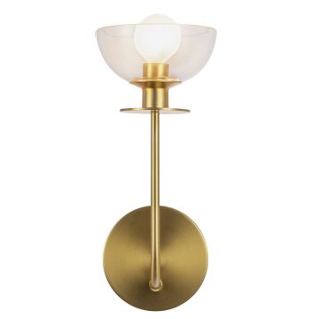 Elstead Lighting Sylvia ALM-SYLVIA-1WB-BG-CL Aplique de perete 1x40W/E14 IP20