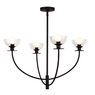 Elstead Lighting Sylvia ALM-SYLVIA4-BK-CL Candelabru 4x40W/E14 IP20