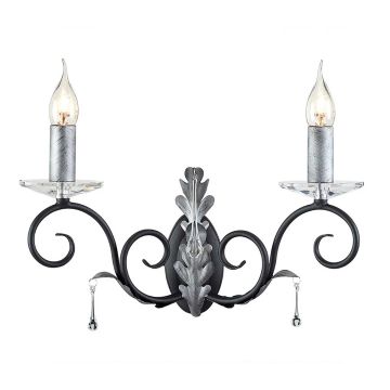 Elstead Lighting AMARILLI AML2-BLK-SILVER Aplique de perete 2x60W/E14