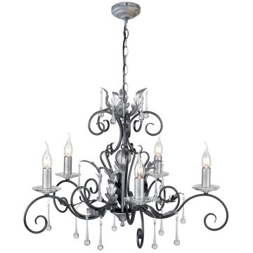 Elstead Lighting AMARILLI AML5-BLK-SILVER Candelabru 5x60W/E14