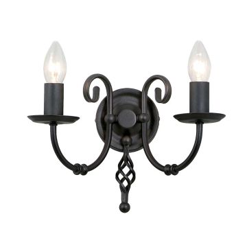 Elstead Lighting ARTISAN ART2-BLACK Aplique de perete 2x60W/E14