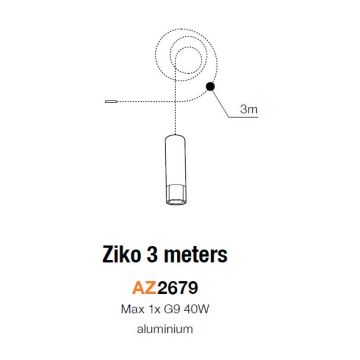 AZzardo ZIKO AZ2679 Suport 1x40W/G9 IP20
