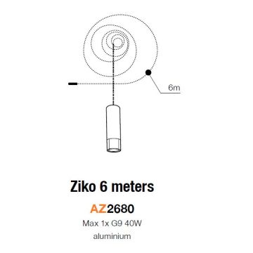 AZzardo ZIKO AZ2680 Suport 1x40W/G9 IP20