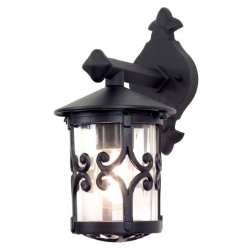 Elstead Lighting HEREFORD BL8-BLACK Aplique de perete 1x60W/E27 IP23