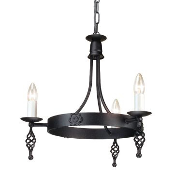 Elstead Lighting BELFRY BY3-BLACK Candelabru 3x60W/E14
