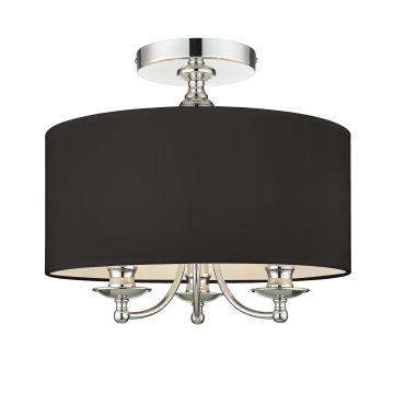 Cosmolight ABU DHABI C03466CH-BK Lampă de tavan 3x40W/E14