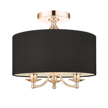 Cosmolight ABU DHABI C03480AU-BK Lampă de tavan 3x40W/E14