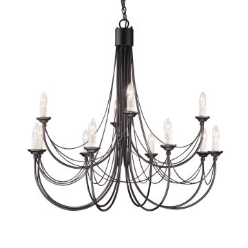 Elstead Lighting CARISBROOKE CB12-BLACK Candelabru 12x60W/E14
