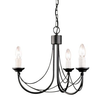 Elstead Lighting CARISBROOKE CB3-BLACK Candelabru 3x60W/E14