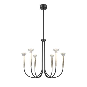 Zuma Line BOSTON P0603-06F-SDB1 Lampă cu pendul 6x30W/Led 3000K 3300lm IP20