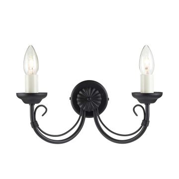 Elstead Lighting CHARTWELL CH2-BLACK Aplique de perete 2x60W/E14