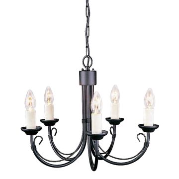 Elstead Lighting CHARTWELL CH5-BLACK Candelabru 5x60W/E14