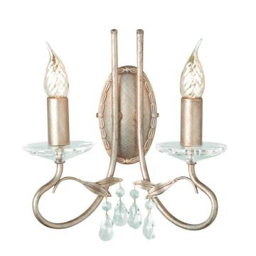 Elstead Lighting CHRISTINA CRT2-SILVER-GOLD Aplique de perete 2x60W/E14
