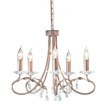 Elstead Lighting CHRISTINA CRT5-SILVER-GOLD Candelabru 5x60W/E14