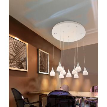 AZzardo DALMATIA 9 AZ3144 Lampă cu pendul 9x45W/LED 3000K 3880LM IP20