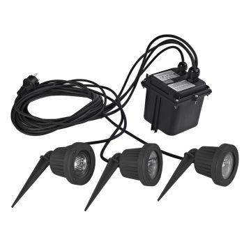 Novolux FOCUS 113B-G23X1B-02 Proiector de grădină 3x50W/GU5,3/MR16 IP68