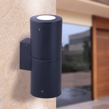 Fumagalli Franca FMG-FRANCA90-2LT-BLK Aplique de perete 2x6W/GU10 4000K-2700K 732lm IP55