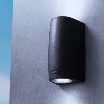 Fumagalli Marta FMG-MARTA90-2LT-BLK Aplique de perete 2x6W/GU10 4000K-2700K 732lm IP55