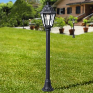 Fumagalli Mizar FMG-MIZAR-ANNA-BLK Lampă de podea 1x23W/E27 2700K 800lm IP55