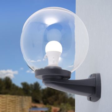 Fumagalli Nardo FMG-NARDO-GLOBE-BLK Aplique de perete 1x23W/E27 IP55