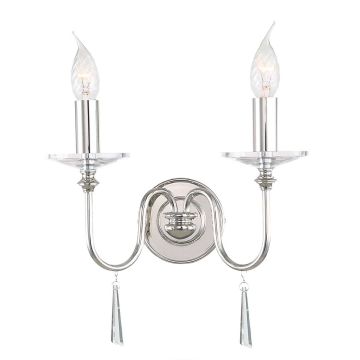 Elstead Lighting FINSBURY PARK FP2-POL-NICKEL Aplique de perete 2x60W/E14