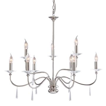 Elstead Lighting FINSBURY PARK FP9-POL-NICKEL Candelabru 9x60W/E14