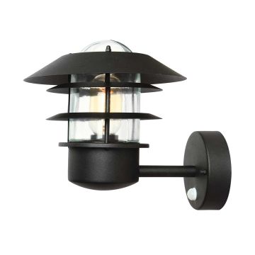 Elstead Lighting HELSINGOR HELSINGOR-PIR-BK Aplique de perete 1x60W/E27 IP44