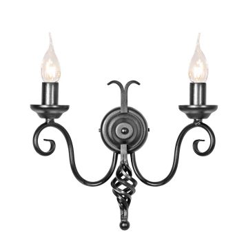 Elstead Lighting HARLECH HR2A-BLACK Aplique de perete 2x60W/E14