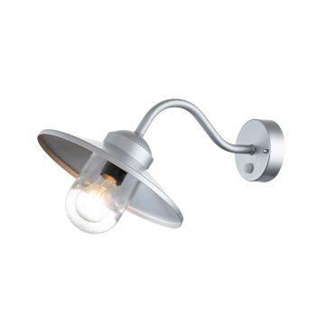 Elstead Lighting Klampenborg KLAMPENBORG-PIR-SIL Aplique de perete 1x60W/E27 IP44