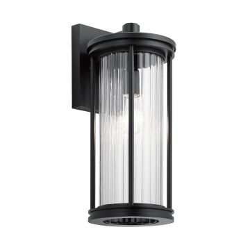 Kichler Barras KL-BARRAS2-M-BK Aplique de perete 1x40W/E27 IP44
