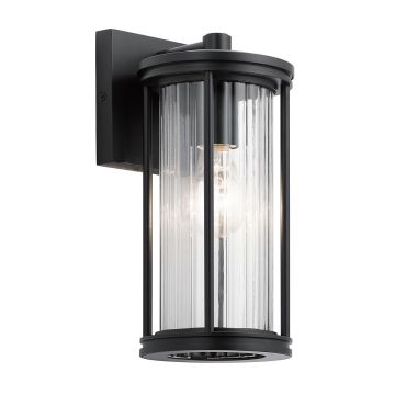 Kichler Barras KL-BARRAS2-S-BK Aplique de perete 1x40W/E27 IP44
