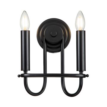 Kichler Capitol Hill KL-CAPITOL-HILL2-BLK Aplique de perete 2x40 W/E14