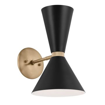 Kichler Phix KL-PHIX-1W-CBB Aplique de perete 2x40W/E27 IP20