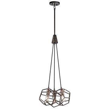 Kichler ROCKLYN KL-ROCKLYN3-RS Lampă cu pendul 3x60W/E27