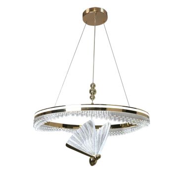 Light Prestige Marissa LP-2515/1P Cristal GD Lampă cu pendul 2x48W/LED 3000K|4000K|6000K 5546lm IP20