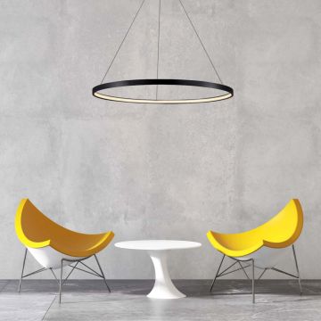 Light Prestige Ring LP-909/1P M BK CCT Lampă cu pendul 1x48W/LED 3000K 2400 lm IP20