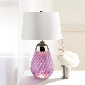 Elstead Lighting LENA LARGE LENA-TL-L-PLUM-OWSS Lampă de masă 1X7W/GU10+1x60W/E27