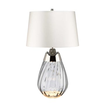 Elstead Lighting LENA SMALL LENA-TL-S-SMOKE-OWSS Lampă de masă 1X7W/GU10+1x60W/E27