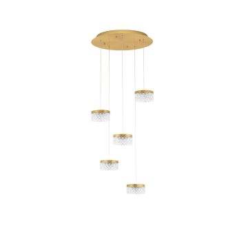 Luces Exclusivas MINEROS LE44582 Lampă cu pendul 5x32W/led 3000k IP20 1993lm