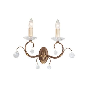 Elstead Lighting LUNETTA LUN2-BRONZE Aplique de perete 2x60W/E14
