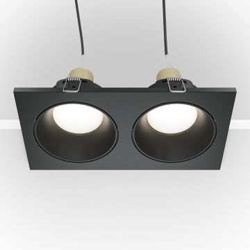 Maytoni ZOOM DL033-2-02B Lumină îngropată deasupra plafonului 2x50W/GU10 IP65