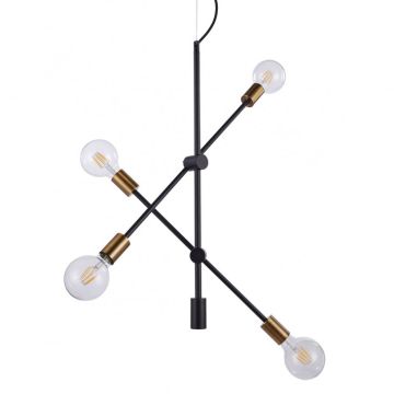 Italux EDMOND MD-BR-262002-D4-G/B Lampă cu pendul 4x60W/E27