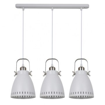 Italux FRANKLIN MD-HN8026S-3-WH+S.NICK Lampă cu pendul 3x60W/E27