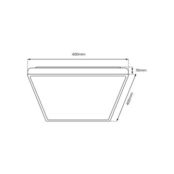Milagro QUADRO ML7928 Lustră de tavan 1x38W/LED 3000K-6000K 4000lm IP20