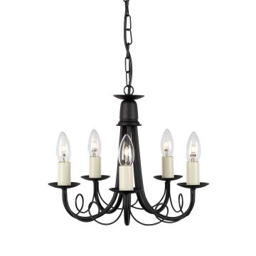 Elstead Lighting MINSTER MN5-BLACK Candelabru 5x60W/E14
