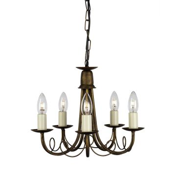 Elstead Lighting MINSTER MN5-BLK-GOLD Candelabru 5x60W/E14