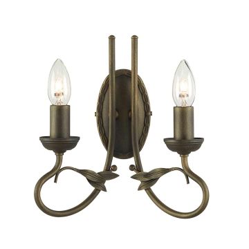Elstead Lighting OLIVIA OV2-BLK-GOLD Aplique de perete 2x60W/E14