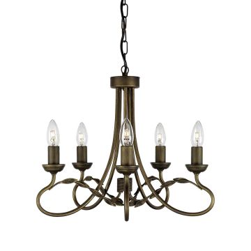 Elstead Lighting OLIVIA OV5-BLK-GOLD Candelabru 5x60W/E14
