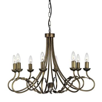 Elstead Lighting OLIVIA OV8-BLK-GOLD Candelabru 8x60W/E14